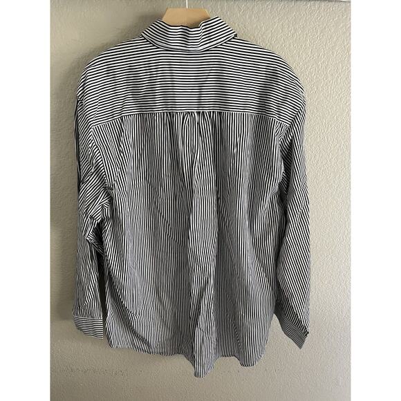 Black White Stripe Shiloh shirt Mens western cowboy costume Frontier Classics L - Picture 5 of 5